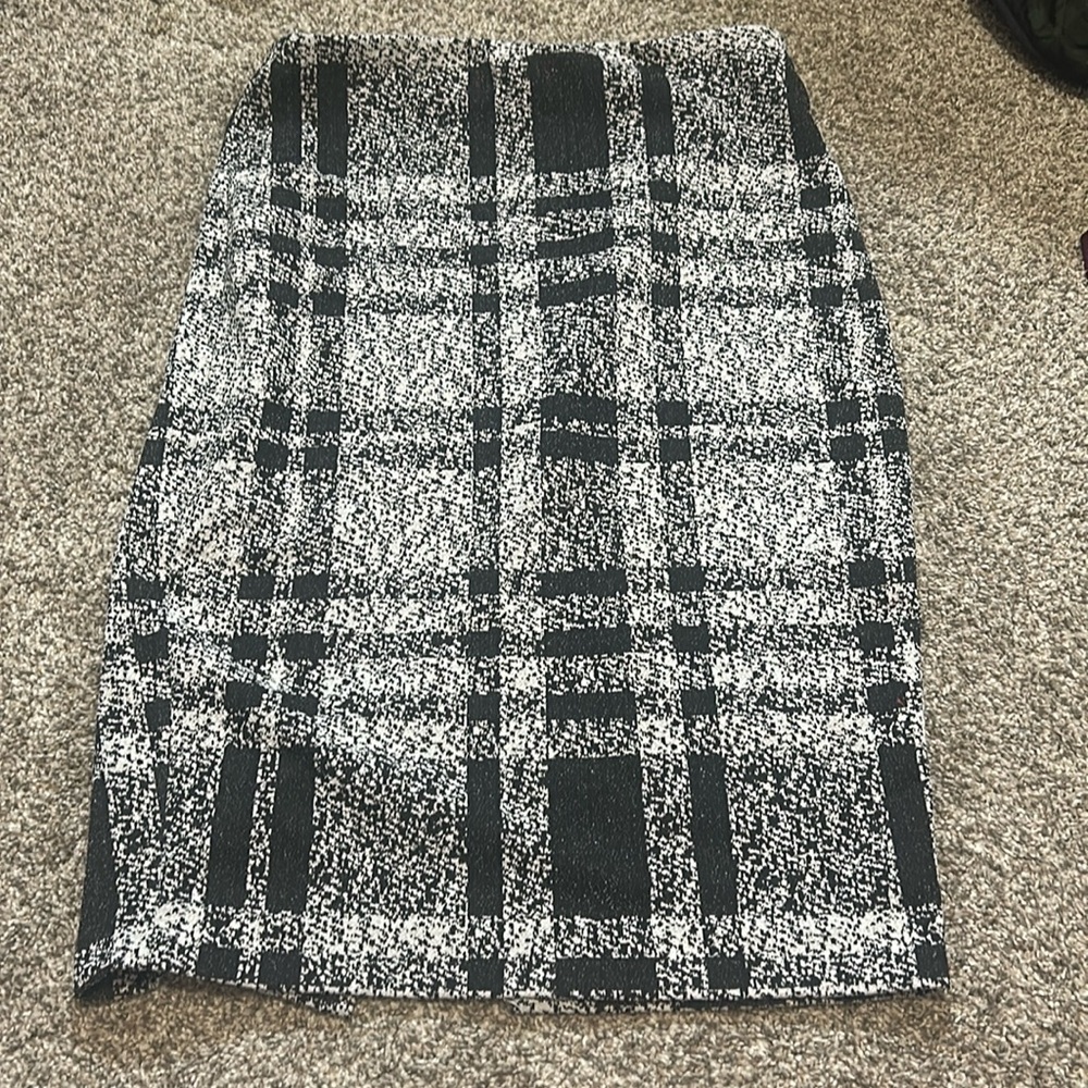 Express Plaid Pencil Skirt